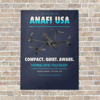 Thumbnail for Parrot ANAFI USA vertical canvas print - no frame - navy blue background