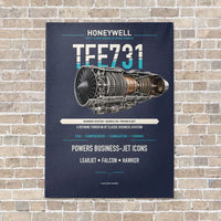 Thumbnail for TFE731 vertical canvas print - no frame - navy blue background