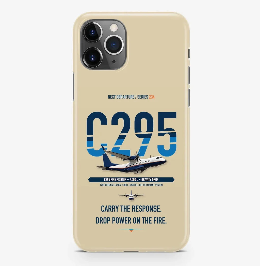 Airbus C295 Firefighter Case ProMax design on beige iphone case promax