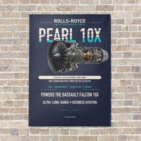 Thumbnail for PEARL 10X vertical canvas print - no frame - navy blue background