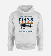 Thumbnail for F11C-2 GOSHAWK design on white hoodie single side