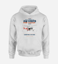 Thumbnail for Leonardo AW109SP GrandNew design on white double-side hoodie, single-side print
