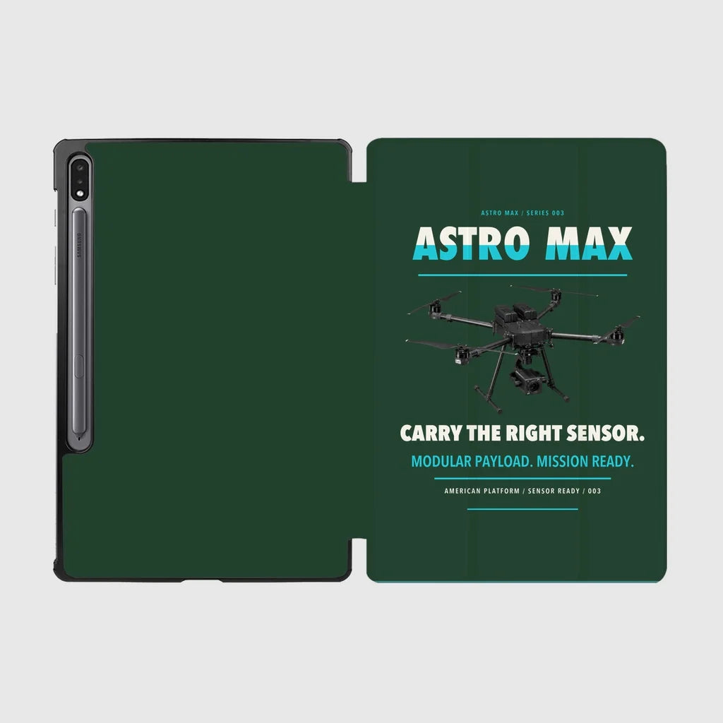 Freefly Astro Max design on dark green samsung tablet tablet case