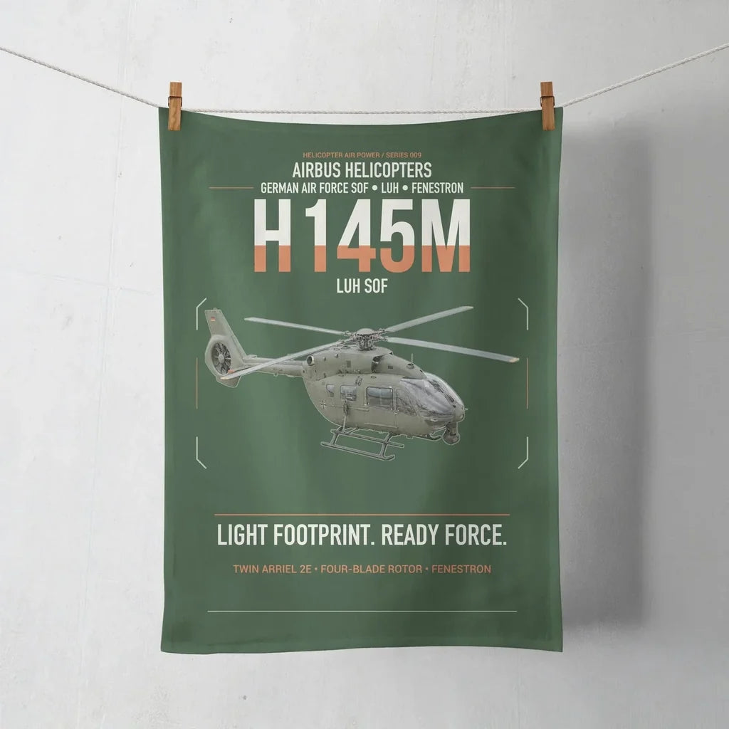 Airbus Helicopters H145M LUH SOF design on dark green towel