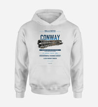 Thumbnail for CONWAY design on white hoodie single side