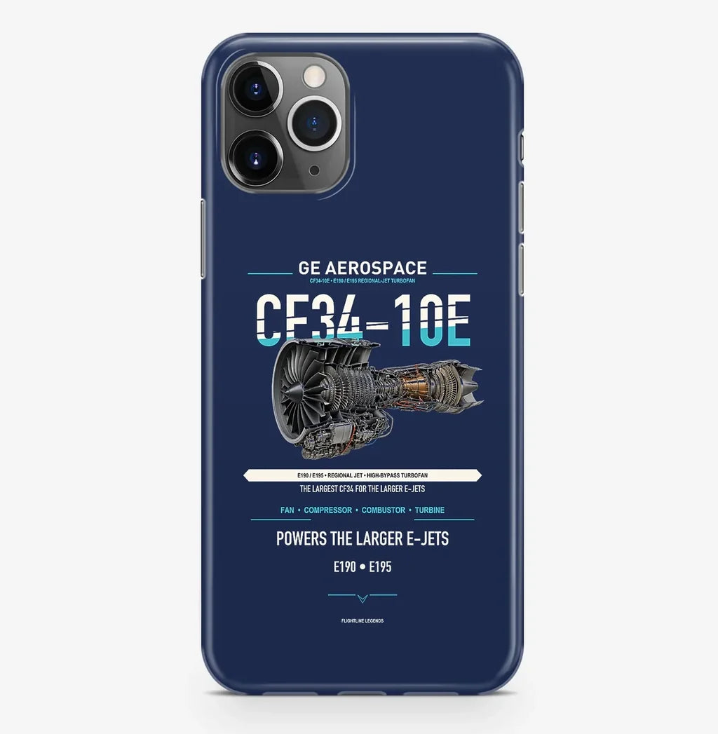 CF34-10E Case ProMax design on navy blue iphone case promax