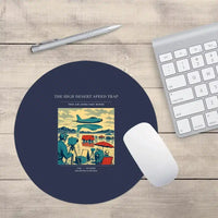 Thumbnail for VINTAGE G4295 - The High Desert Speed Trap - Designed Mouse Pads design on navyblue round