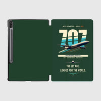 Thumbnail for Boeing 707-320C design on dark green samsung tablet tablet case