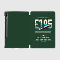 Thumbnail for Embraer E195 design on dark green samsung tablet tablet case