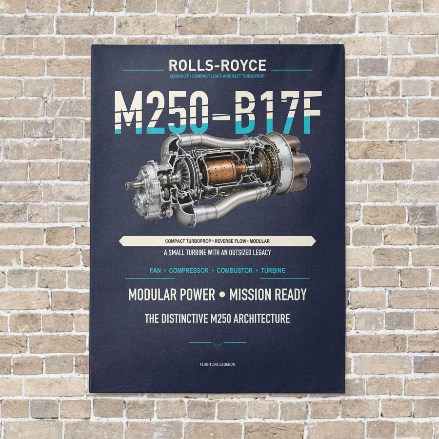 M250-B17F vertical canvas print - no frame - navy blue background