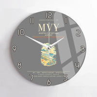 Thumbnail for Martha's Vineyard Airport MVY Wall-Clock No-Frame - Gray
