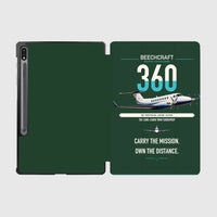 Thumbnail for Beechcraft King Air 360 design on dark green samsung tablet tablet case