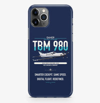 Thumbnail for Daher TBM 980 design on navy blue magsafe iphone case, for iPhone Pro Max