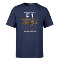 Thumbnail for Sopwith Camel F.1 design on navy blue t-shirt, single-side print
