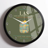Thumbnail for Las Vegas Harry Reid International Airport LAS Wall-Clock Framed - Green Army