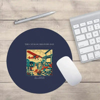 Thumbnail for VINTAGE G4412 - The Catalog Delivery Day - Designed Mouse Pads design on navyblue round