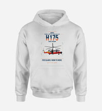 Thumbnail for Airbus H175 design on white double-side hoodie, single-side print