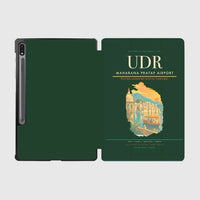 Thumbnail for Maharana Pratap Airport (UDR) design on dark green samsung tablet tablet case