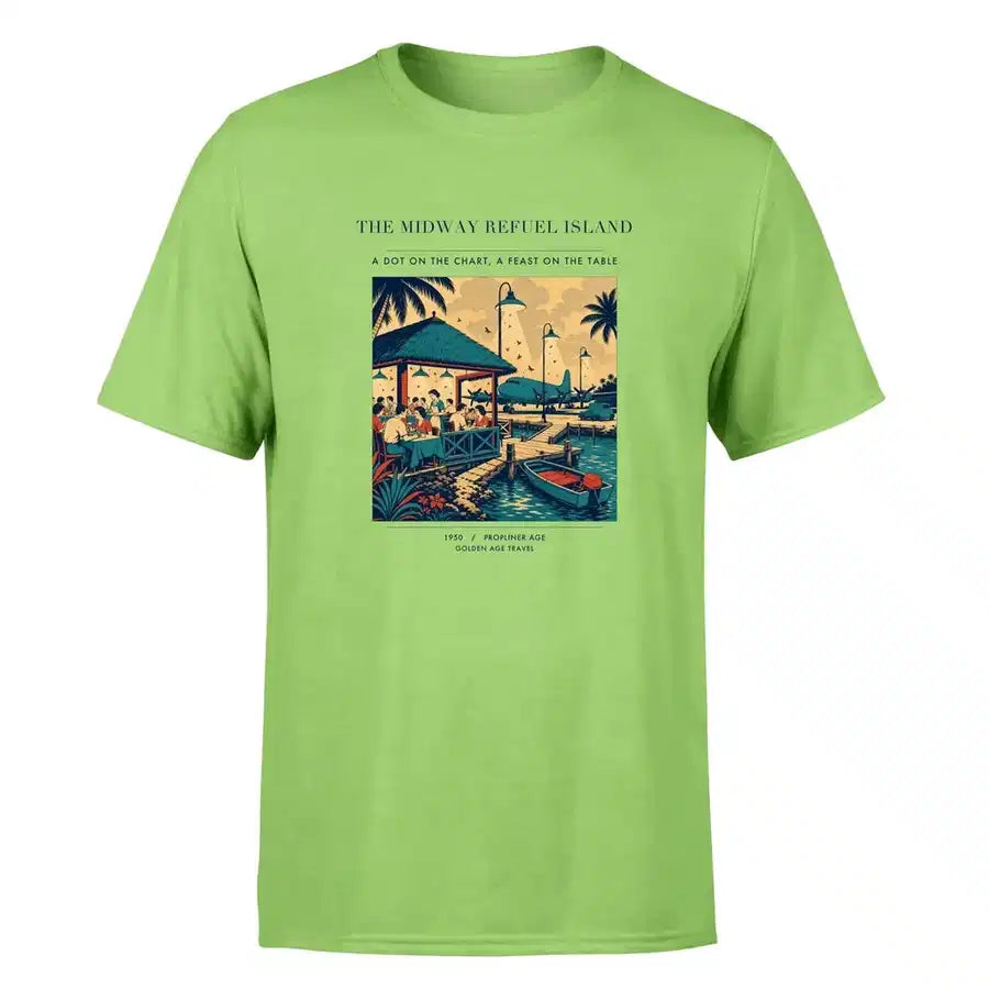 VINTAGE G4309 - The Midway Refuel Island - Premium T-Shirt design on lightgreen premium t shirt