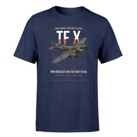 Thumbnail for Bristol Beaufighter TF X design on navy blue t-shirt, single-side print