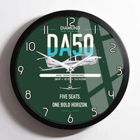 Thumbnail for Diamond DA50 RG design on dark green framed wall clock