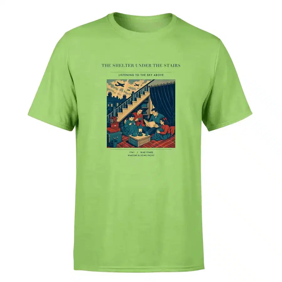 VINTAGE G4533 - The Shelter Under The Stairs - Premium T-Shirt design on lightgreen premium t shirt
