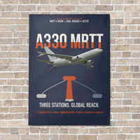 Thumbnail for Airbus A330 MRTT vertical canvas print - no frame - navy blue background