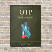 Thumbnail for Bucharest Henri Coanda International Airport OTP - Canvas Framed - Green Army