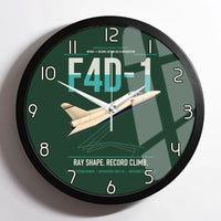 Thumbnail for F4D-1 Skyray design on dark green framed wall clock
