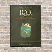 Thumbnail for Rarotonga International Airport RAR - Canvas Framed - Green Army