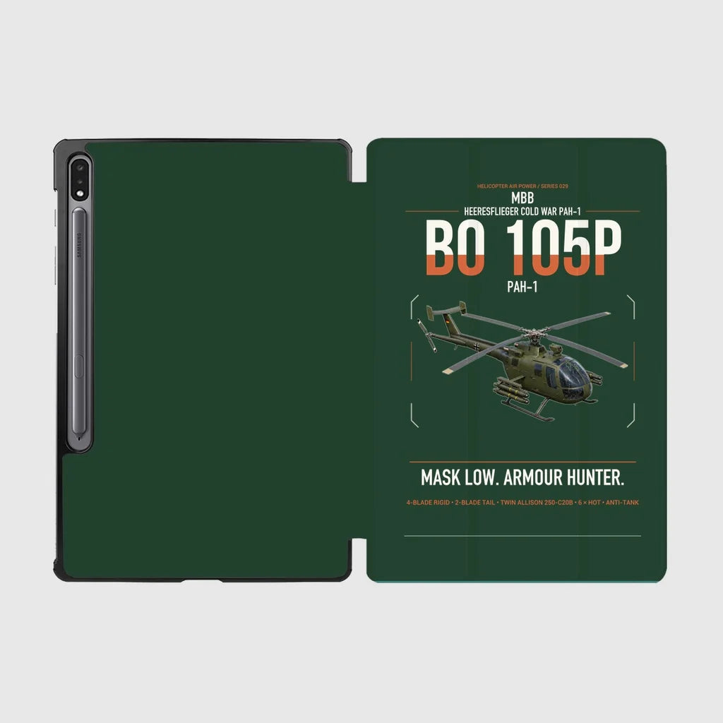 MBB BO 105P PAH-1 design on dark green samsung tablet tablet case