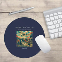 Thumbnail for VINTAGE G4325 - The Meadow Circuit - Designed Mouse Pads design on navyblue round