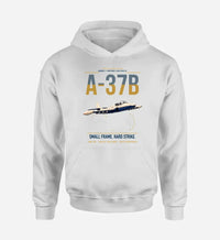 Thumbnail for A-37B Dragonfly design on white double-side hoodie