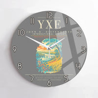 Thumbnail for Saskatoon John G. Diefenbaker International Airport YXE Wall-Clock No-Frame - Gray