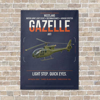 Thumbnail for Westland Gazelle AH1 vertical canvas print - no frame - navy blue background