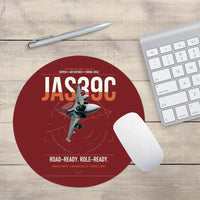 Thumbnail for Saab JAS 39C Gripen design on dark red round mouse pad