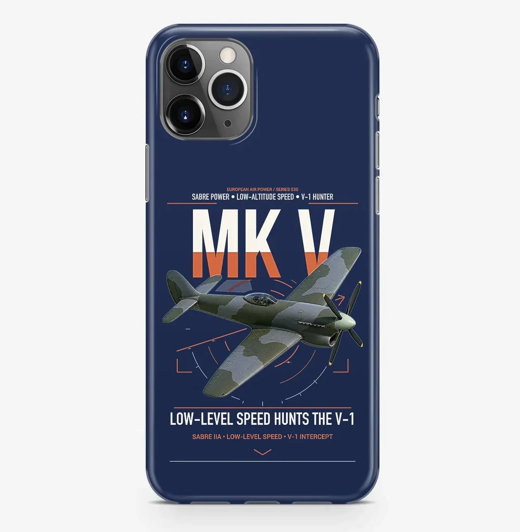 Hawker Tempest Mk V design on navy blue magsafe iphone case, for iPhone Pro Max