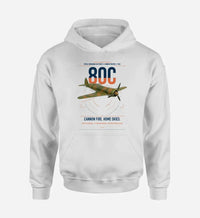 Thumbnail for IAR 80C design on white double-side hoodie, single-side print