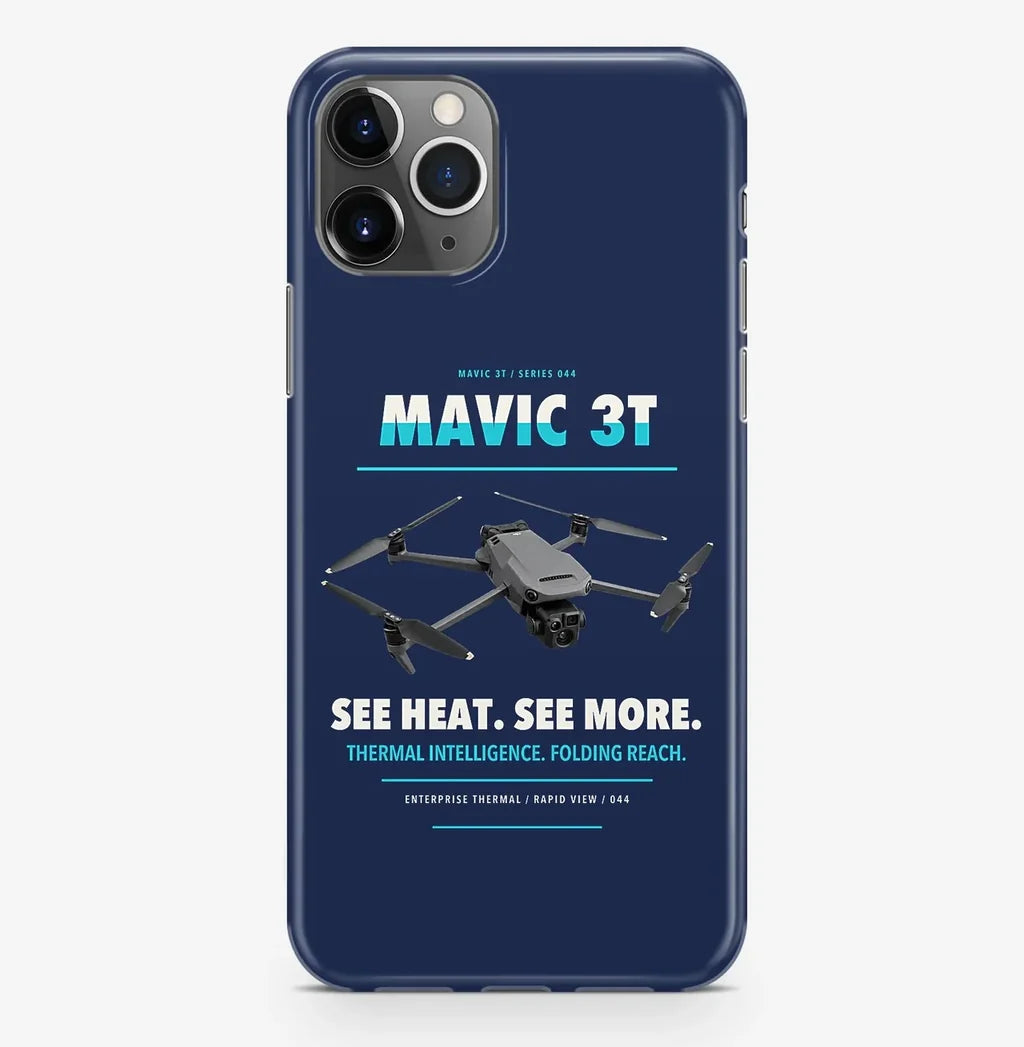 DJI Mavic 3 Thermal Case ProMax design on navy blue iphone case promax