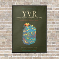 Thumbnail for Vancouver International Airport YVR - Canvas Framed - Green Army