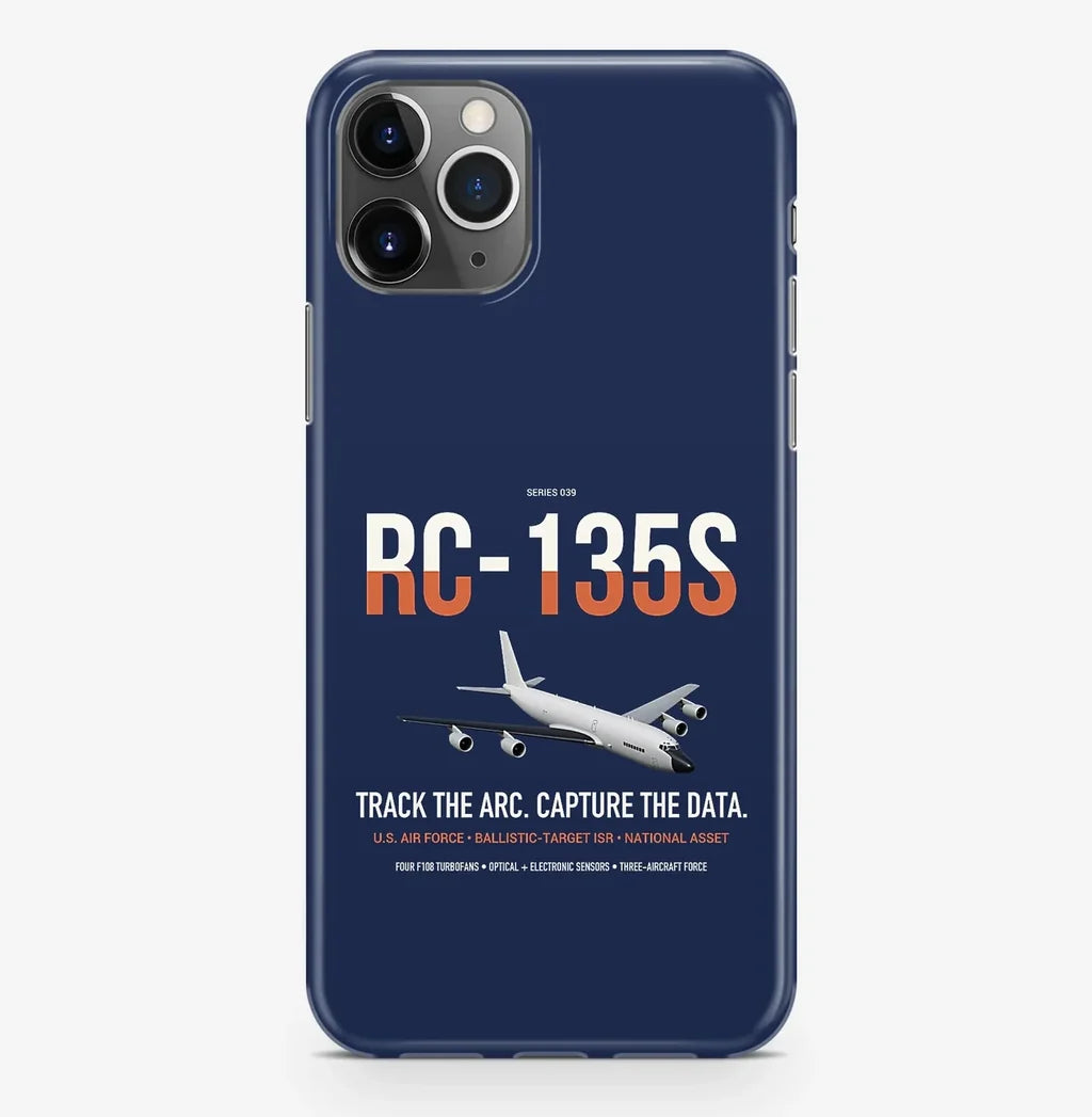 RC-135S Cobra Ball design on navy blue magsafe iphone case, for iPhone Pro Max