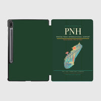 Thumbnail for Phnom Penh International Airport (PNH) design on dark green samsung tablet tablet case