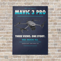Thumbnail for DJI Mavic 3 Pro vertical canvas print - no frame - navy blue background