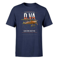 Thumbnail for Albatros D.Va design on navy blue t-shirt, single-side print