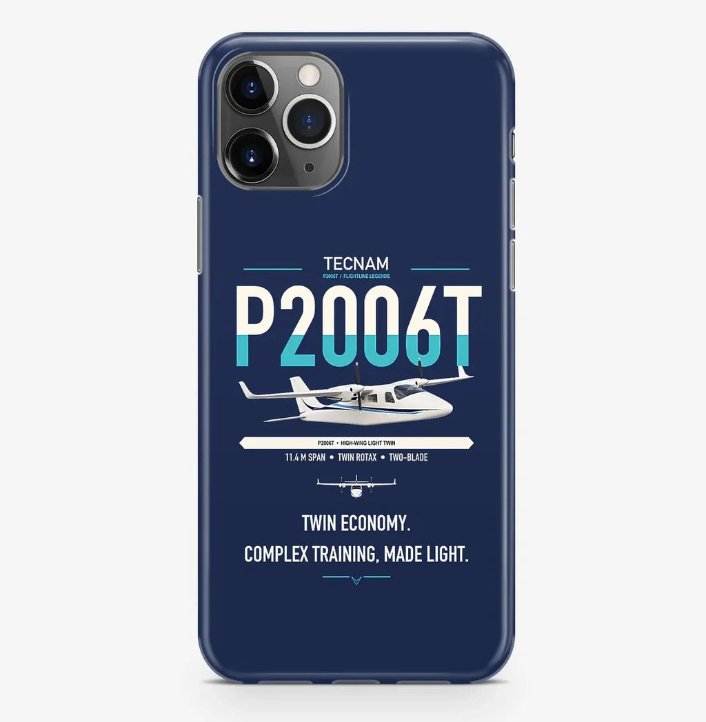 Tecnam P2006T design on navy blue magsafe iphone case, for iPhone Pro Max