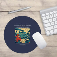 Thumbnail for VINTAGE G4363 - The Cliff Nest Survey - Designed Mouse Pads design on navyblue round