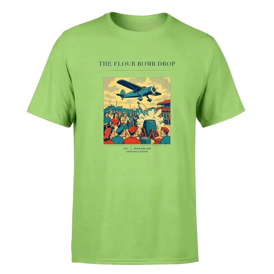 VINTAGE G4259 - The Flour Bomb Drop - Premium T-Shirt design on lightgreen premium t shirt