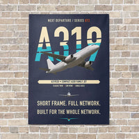 Thumbnail for Airbus A319ceo vertical canvas print - no frame - navy blue background