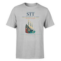 Thumbnail for Cyril E. King Airport (STT) T-Shirt single-side front print in Light Gray | cyril-e-king-airport-stt-double-side-t-shirt