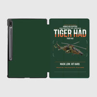 Thumbnail for Airbus Helicopters Tiger HAD design on dark green samsung tablet tablet case